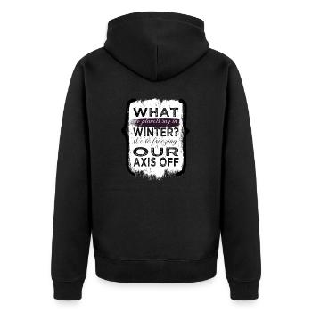 weightless birthday gift space ship fun earth cool - Unisex Premium Bio Zip Hoodie - Schwarz - Hinten - Nico (187cm)