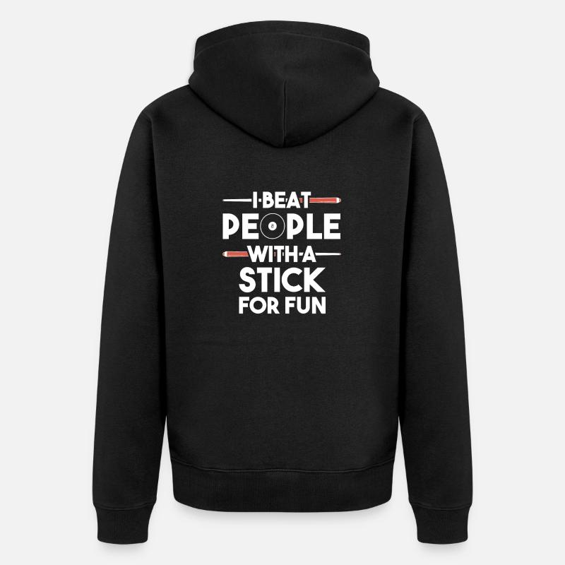 Snooker Pool Billard - Unisex Premium Bio Zip Hoodie - Schwarz