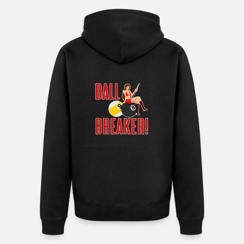 Snooker Pool Billard - Unisex Premium Bio Zip Hoodie - Schwarz