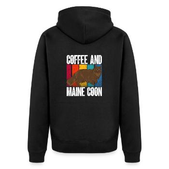 Maine Coon Chat - Veste à capuche bio Premium Unisexe - noir - Dos - Nico (187cm)