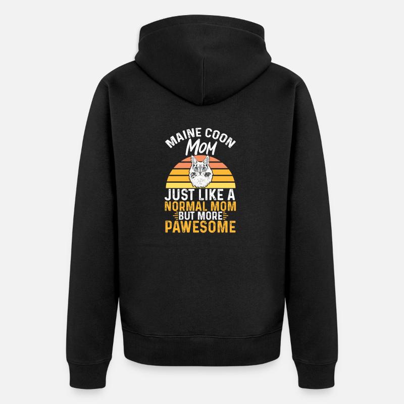 Maine Coon Chat - Veste à capuche bio Premium Unisexe - noir