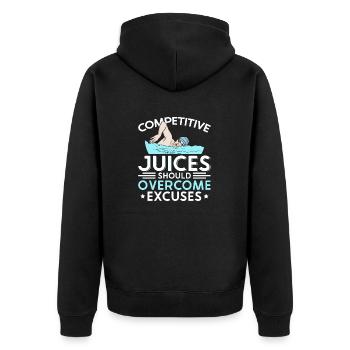 Les jus de compétition de natation devraient être surmontés - Veste à capuche bio Premium Unisexe - noir - Dos - Nico (187cm)
