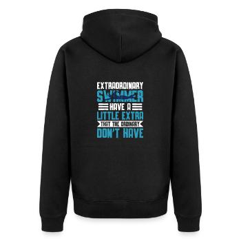 Équipe de natation nageuse - Veste à capuche bio Premium Unisexe - noir - Dos - Nico (187cm)