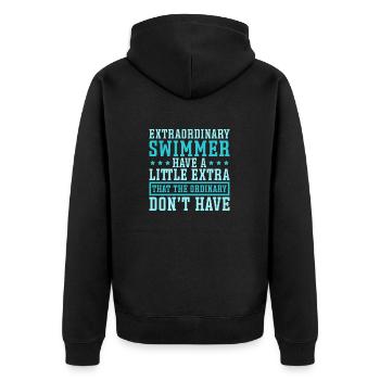 Équipe de natation nageuse - Veste à capuche bio Premium Unisexe - noir - Dos - Nico (187cm)