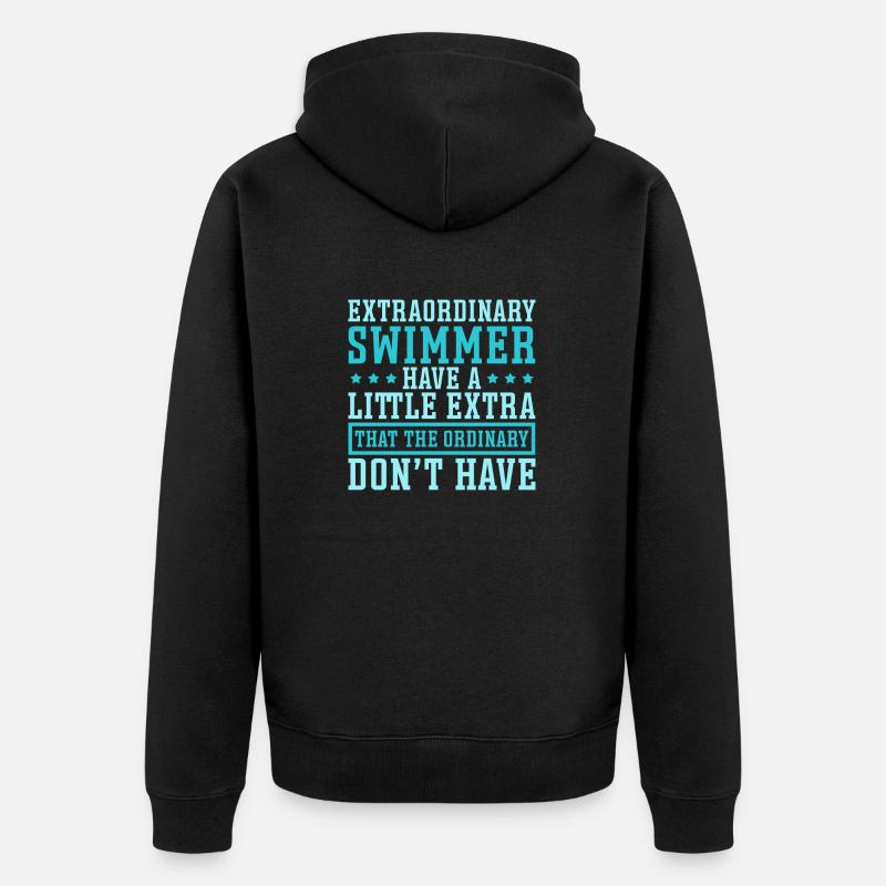 Équipe de natation nageuse - Veste à capuche bio Premium Unisexe - noir