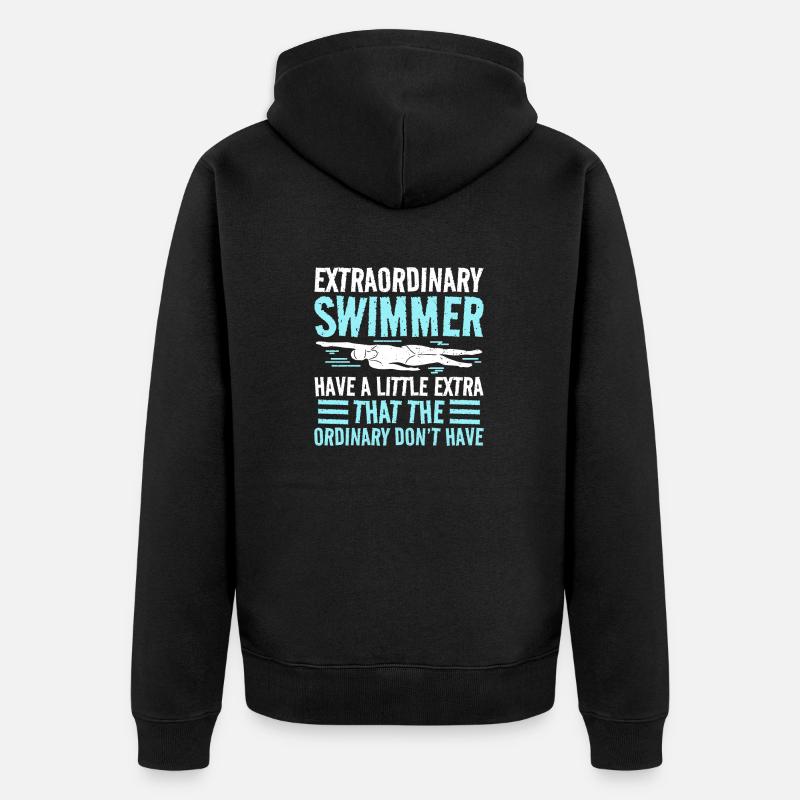 Équipe de natation nageuse - Veste à capuche bio Premium Unisexe - noir
