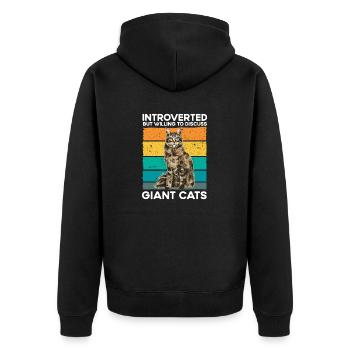 Maine Coon Chat - Veste à capuche bio Premium Unisexe - noir - Dos - Nico (187cm)
