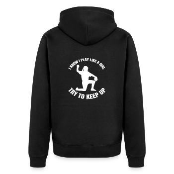 Baseball Amateur de baseball Femme Jeu de baseball - Veste à capuche bio Premium Unisexe - noir - Dos - Nico (187cm)