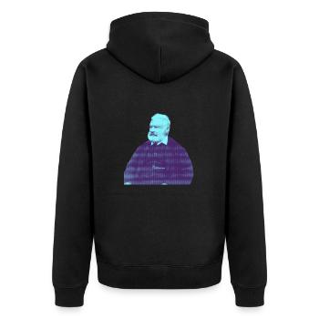 Victor Hugo - Écrivain romantique français - Veste à capuche bio Premium Unisexe - noir - Dos - Nico (187cm)