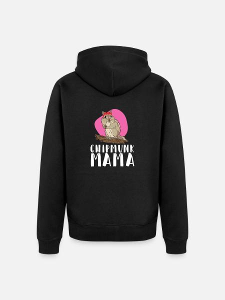 Cadeau de rongeur chipmunk - Veste à capuche bio Premium Unisexe - noir