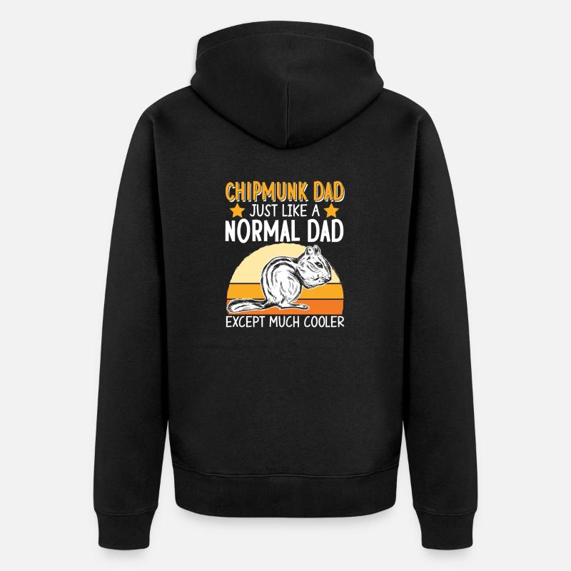 Cadeau de rongeur chipmunk - Veste à capuche bio Premium Unisexe - noir