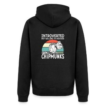 Cadeau de rongeur chipmunk - Veste à capuche bio Premium Unisexe - noir - Dos - Nico (187cm)