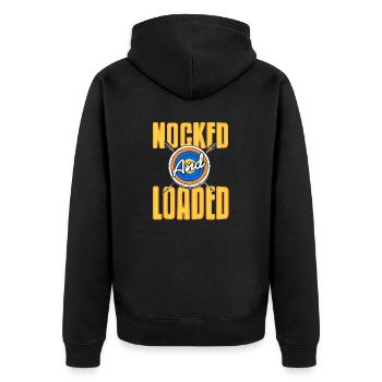 Nocked & Loaded Retro Awesome Archery T-Shirt - Veste à capuche bio Premium Unisexe - noir - Dos - Nico (187cm)
