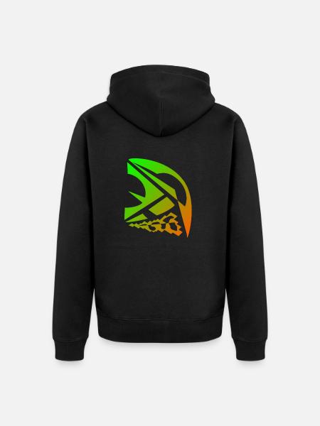 geometric object - Unisex Premium Organic Zip Hoodie - black