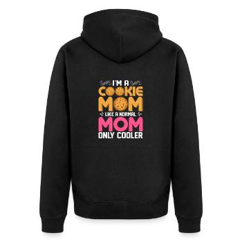 Je suis une maman biscuit comme une maman normale seulement cooler Pie - Veste à capuche bio Premium Unisexe - noir - Dos - Nico (187cm)