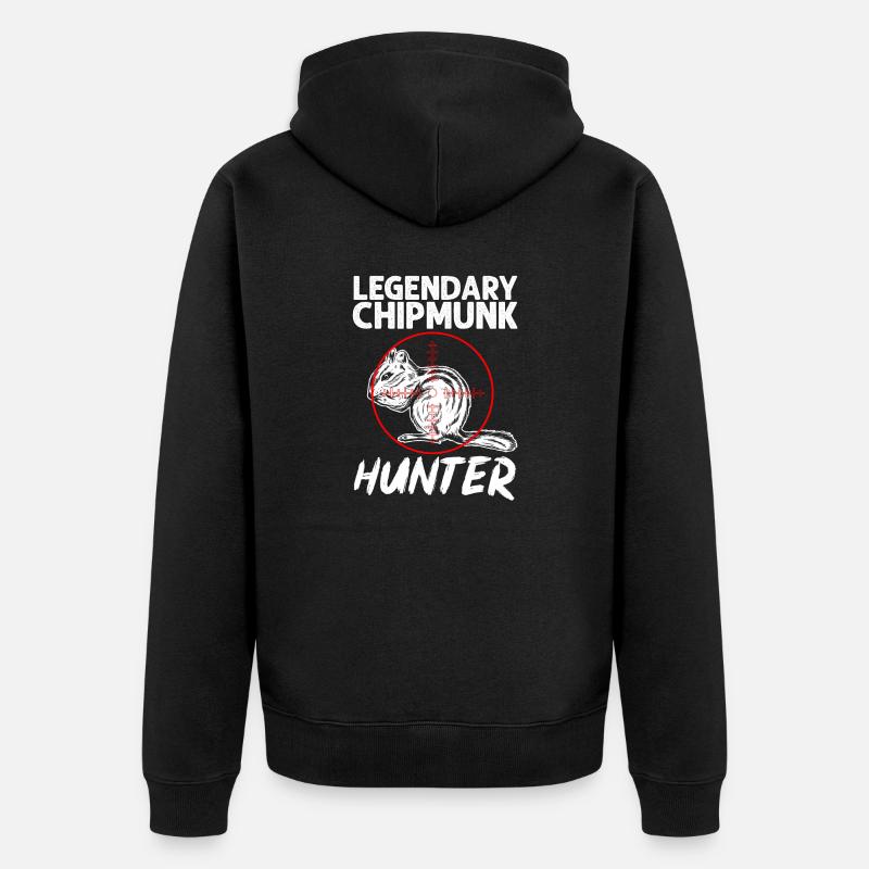 Cadeau de rongeur chipmunk - Veste à capuche bio Premium Unisexe - noir