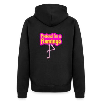 Faites semblant d’être un costume de flamant rose - Veste à capuche bio Premium Unisexe - noir - Dos - Nico (187cm)