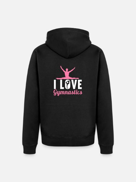 Acrobat Gymnastics Gymnastics Tumbling - Unisex Premium Organic Zip Hoodie - black