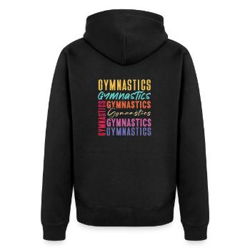 Acrobat Gymnastics Gymnastics Tumbling - Unisex Premium Organic Zip Hoodie - black - Back - Nico (187cm)