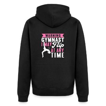 Acrobat Gymnastics Gymnastics Tumbling - Unisex Premium Organic Zip Hoodie - black - Back - Nico (187cm)
