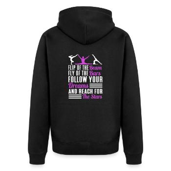 Acrobat Gymnastics Gymnastics Tumbling - Unisex Premium Organic Zip Hoodie - black - Back - Nico (187cm)