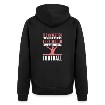 Acrobat Gymnastics Gymnastics Tumbling - Unisex Premium Organic Zip Hoodie - black - Back - Nico (187cm)