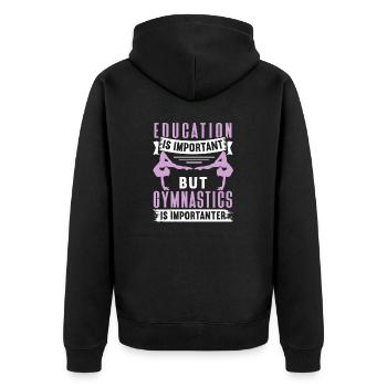 Acrobat Gymnastics Gymnastics Tumbling - Unisex Premium Organic Zip Hoodie - black - Back - Nico (187cm)