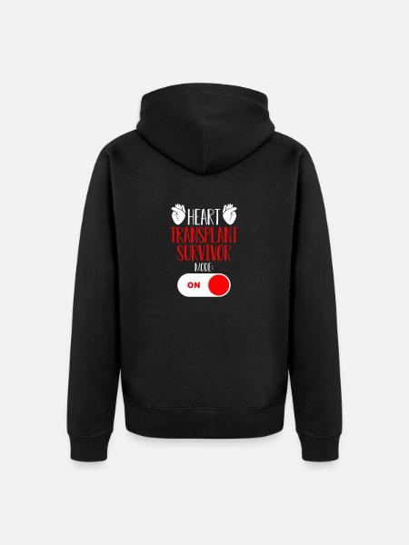 Open-heart surgery - Unisex Premium Organic Zip Hoodie - black