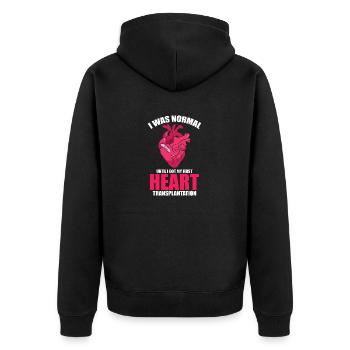 Open-heart surgery - Unisex Premium Organic Zip Hoodie - black - Back - Nico (187cm)