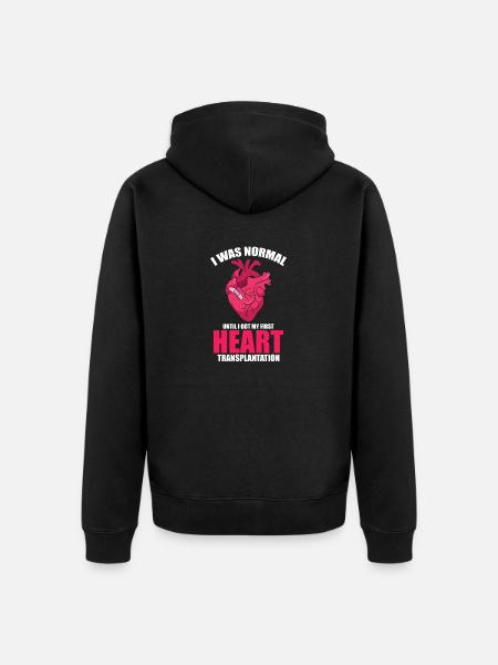 Open-heart surgery - Unisex Premium Organic Zip Hoodie - black