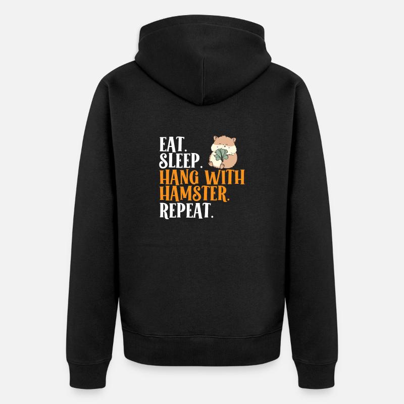 Hamster Cadeau Hamster Lovers - Veste à capuche bio Premium Unisexe - noir