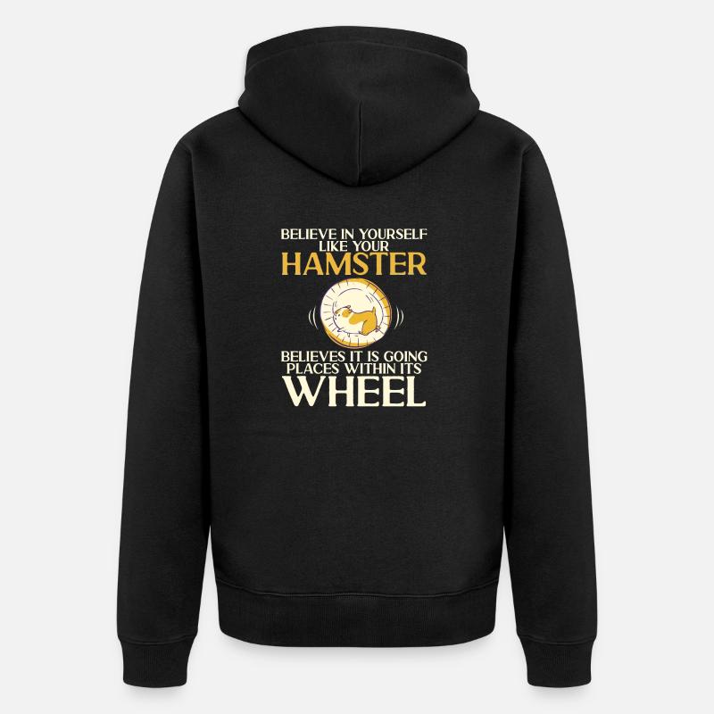 Hamster Cadeau Hamster Lovers - Veste à capuche bio Premium Unisexe - noir