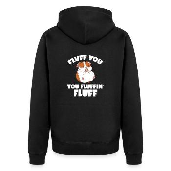 Hamster Geschenk Hamsterliebhaber - Unisex Premium Bio Zip Hoodie - Schwarz - Hinten - Nico (187cm)