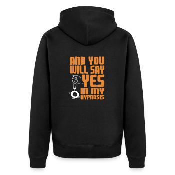 Et vous direz oui dans mon hypnose rétro drôle - Veste à capuche bio Premium Unisexe - noir - Dos - Nico (187cm)