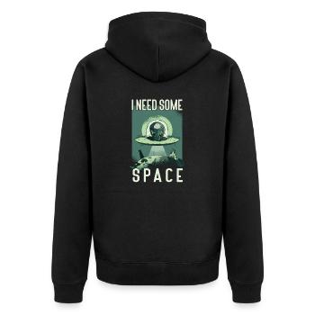 Anxiety Depression Mental Health - Unisex Premium Organic Zip Hoodie - black - Back - Nico (187cm)