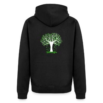 Anxiety Depression Mental Health - Unisex Premium Organic Zip Hoodie - black - Back - Nico (187cm)