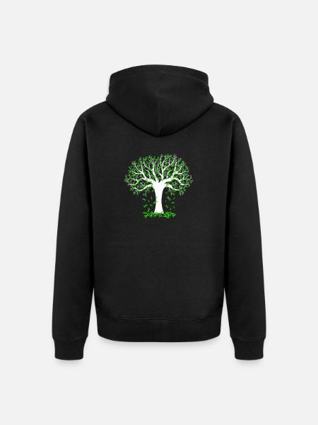 Anxiety Depression Mental Health - Unisex Premium Organic Zip Hoodie - black