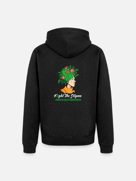 Anxiété Dépression Santé mentale - Veste à capuche bio Premium Unisexe - noir