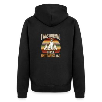 Épagneul Breton Épagneul Cadeau - Veste à capuche bio Premium Unisexe - noir - Dos - Nico (187cm)