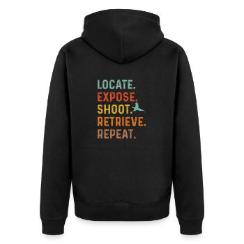 Pheasant Hunting Pheasant Bird Hunting Bird Hunters - Unisex Premium Organic Zip Hoodie - black - Back - Nico (187cm)
