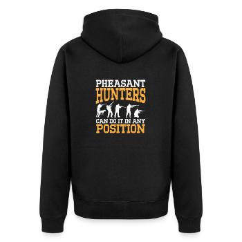 Pheasant hunting Pheasant Bird hunting Bird hunters - Unisex Premium Organic Zip Hoodie - black - Back - Nico (187cm)