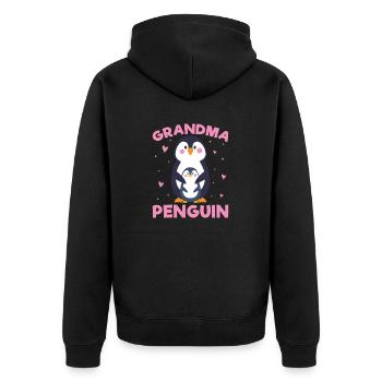 King Penguin Emperor Penguin Penguin Gift - Unisex Premium Organic Zip Hoodie - black - Back - Nico (187cm)