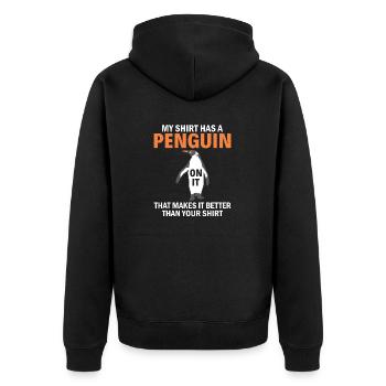 King Penguin Emperor Penguin Penguin Gift - Veste à capuche bio Premium Unisexe - noir - Dos - Nico (187cm)