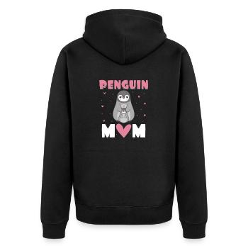 King Penguin Emperor Penguin Penguin Gift - Unisex Premium Organic Zip Hoodie - black - Back - Nico (187cm)