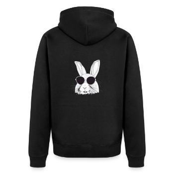 Rabbit Pet Pet Cool Lunettes de soleil Design - Veste à capuche bio Premium Unisexe - noir - Dos - Nico (187cm)