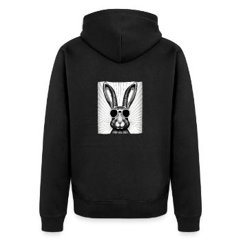 Rabbit Pet Pet Cool Lunettes de soleil Design - Veste à capuche bio Premium Unisexe - noir - Dos - Nico (187cm)