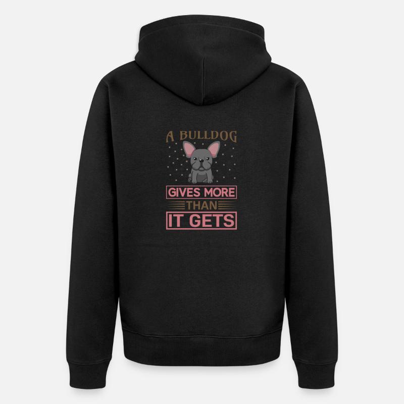 Bouledogue loyal - Veste à capuche bio Premium Unisexe - undefined