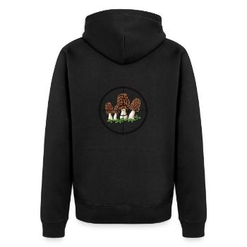 CHASSEUR DE CHAMPIGNONS - Veste à capuche bio Premium Unisexe - noir - Dos - Nico (187cm)