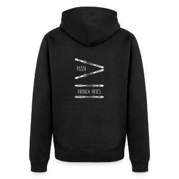 How To Ski Season Funny Skifahren Liebhaber Lehrer - Unisex Premium Bio Zip Hoodie - Schwarz - Hinten - Nico (187cm)