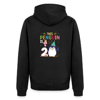 King Penguin Emperor Penguin Penguin Gift - Unisex Premium Organic Zip Hoodie - black - Back - Nico (187cm)